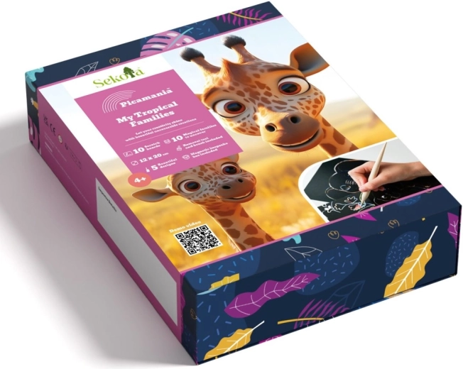 Sekoia Picamania – kit créatif à gratter My Tropical Families