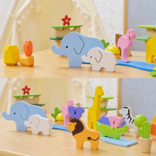 Animaux de la savane et éléments de la nature
