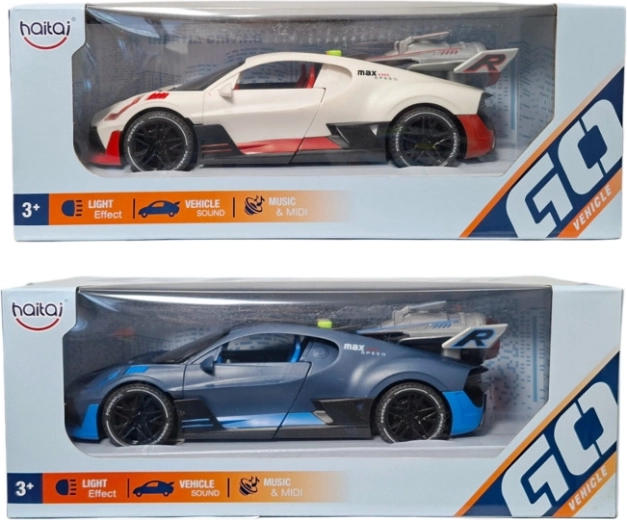 Voiture de sport miniature avec lumière et son
