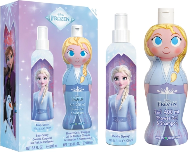 Coffret cadeau FROZEN – spray corporel 200 ml + gel douche et shampooing 2 en 1 400 ml