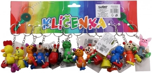 Pendentif animal en bois pour clés