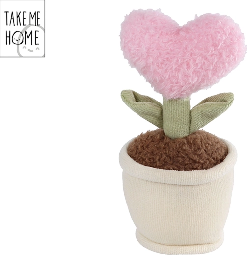 Plante en peluche rose en forme de cœur Take Me Home