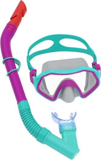 Ensemble de snorkeling pour enfants violet-turquoise Bestway (masque + tuba)