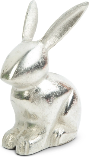 Décoration de Pâques en aluminium en forme de lapin, 16 × 10 cm