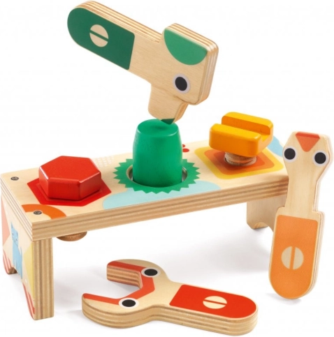 Table en bois pour petits bricoleurs Djeco