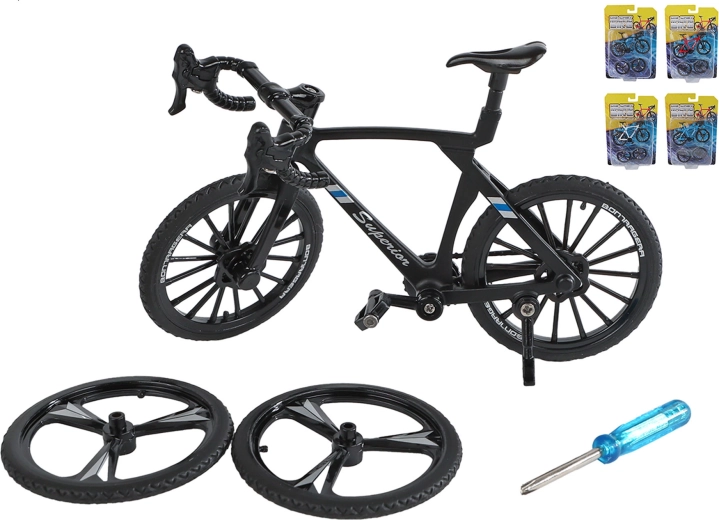 Modèle métallique de vélo de course avec roues de rechange 10,5 cm