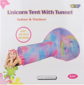 Tente avec tunnel Licornes