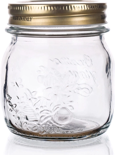 Bocal Quattro Stagioni 0,25 l avec corps en verre et couvercle métallique