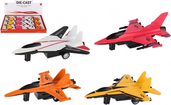 Avions de chasse colorés à remontage