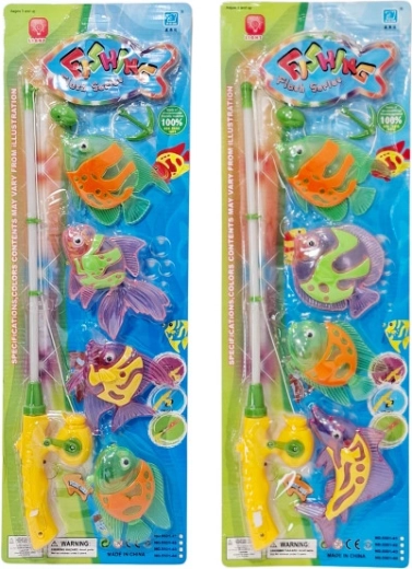 Canne à pêche lumineuse pour enfants avec poissons magnétiques