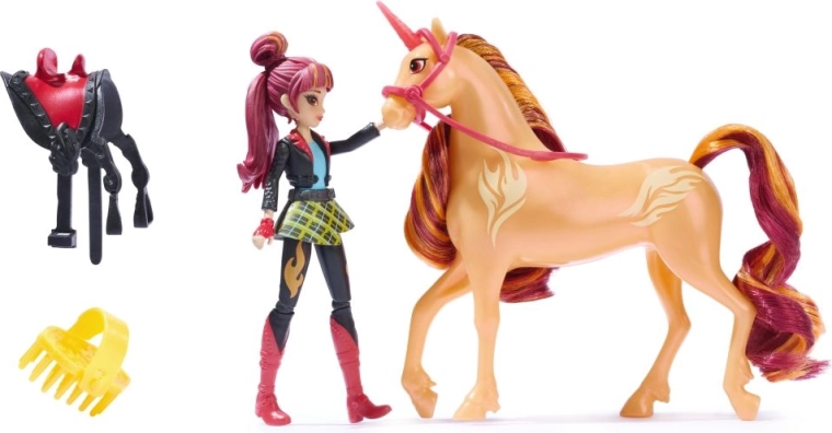 Figurine Valentina de Unicorn Academy avec la licorne Cinder et accessoires
