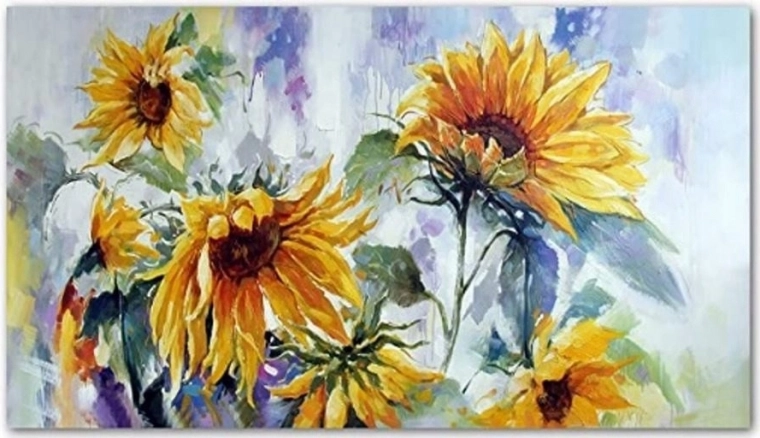 Peinture diamant Tournesols 80 × 40 cm