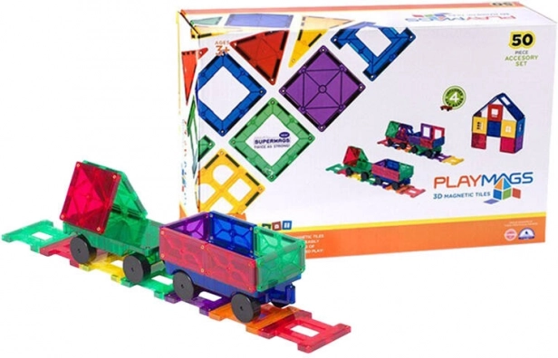 Jeu de construction magnétique 3D train Playmags