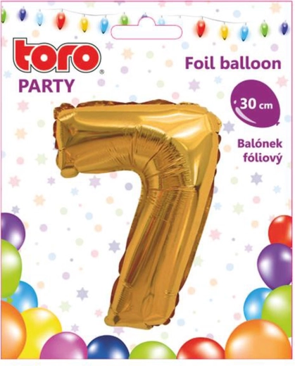 Ballon en aluminium chiffre 7, 30 cm, doré TORO
