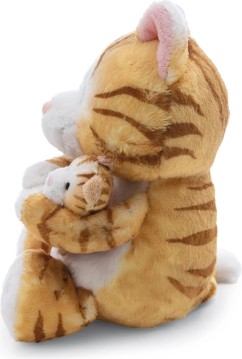 Peluche tigrée douce et détails brodés