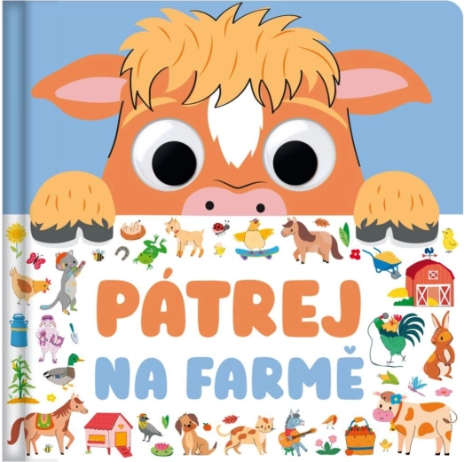 Livre Cherche à la ferme avec yeux mobiles 20 × 20 cm