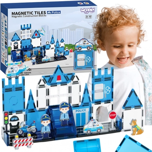 Woopie construction magnétique 3D – commissariat de police, 42 pièces