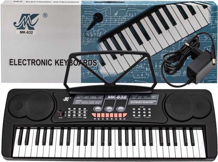 Clavier électronique pour enfants MK-632 – 54 touches avec microphone et adaptateur secteur