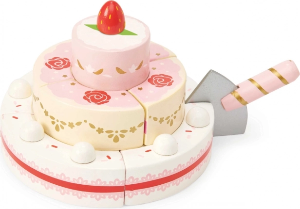 Gâteau de mariage en bois aux fraises, 3 étages Le Toy Van