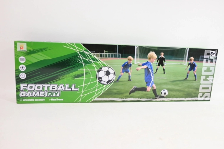 But de football en métal 123 × 77 cm avec ballon et pompe