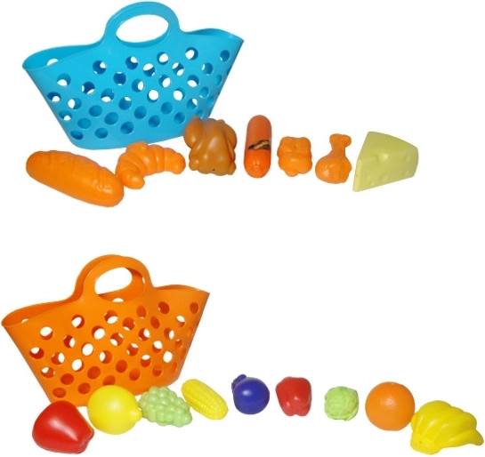 Fruits et légumes dans un panier – set alimentaire pour enfants