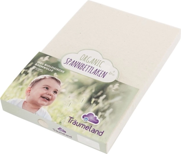 Drap-housse Träumeland en jersey biologique 40 × 90 cm naturweiss