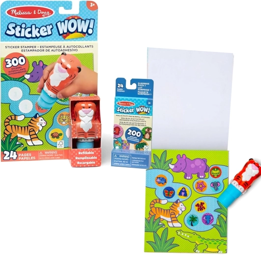Melissa & Doug Sticker WOW! tigre – tampon avec autocollants et livre d’activités