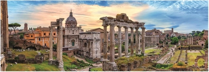 Puzzle panorama Clementoni 1000 pièces Rome – Forum Romain au coucher du soleil (High Quality Collection)