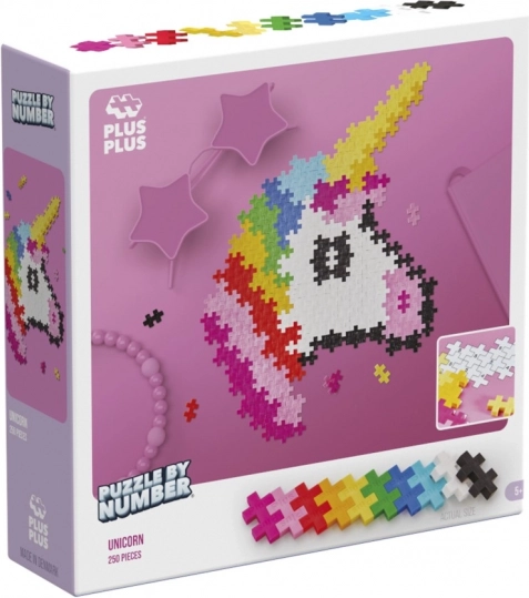 Plus Plus Puzzle par numéros - Licorne 250 pcs