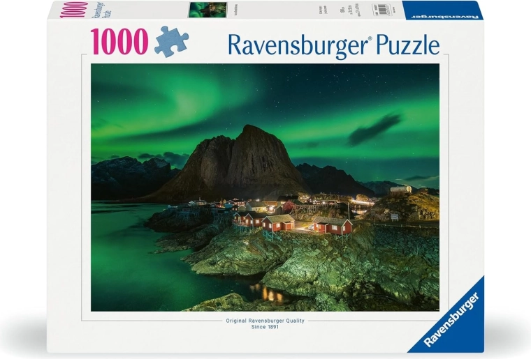 Puzzle Ravensburger Aurore boréale au-dessus de Hamnøy – 1000 pièces