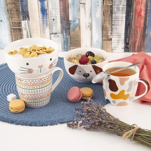 Porcelaine de qualité, compatible lave-vaisselle et micro-ondes