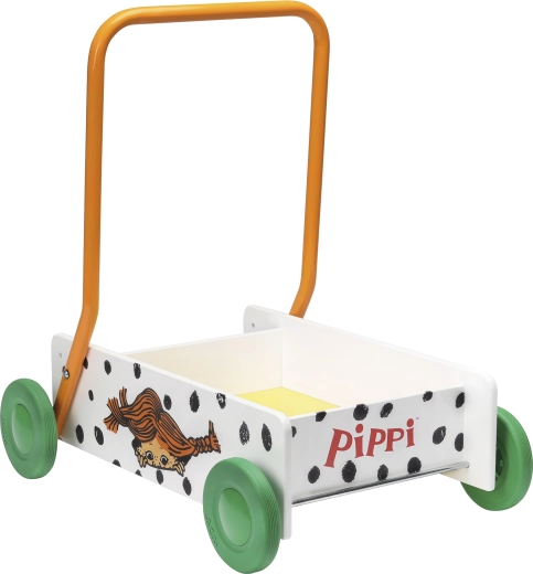 Trotteur et chariot à jouets en bois Pippi Långstrump