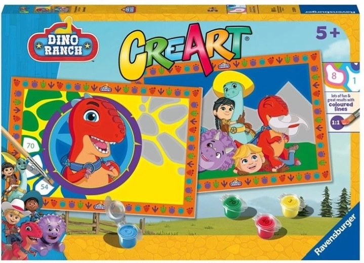 Ravensburger CreArt Junior Dino Ranch – peinture par numéros pour enfants