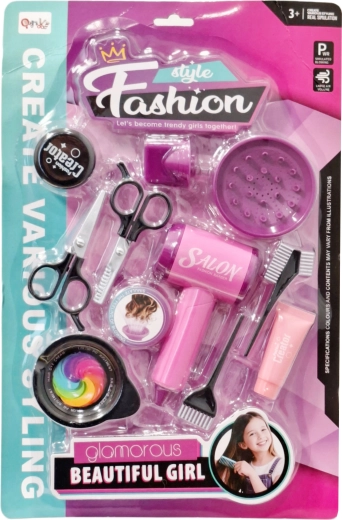 Set de coiffure avec sèche-cheveux à piles