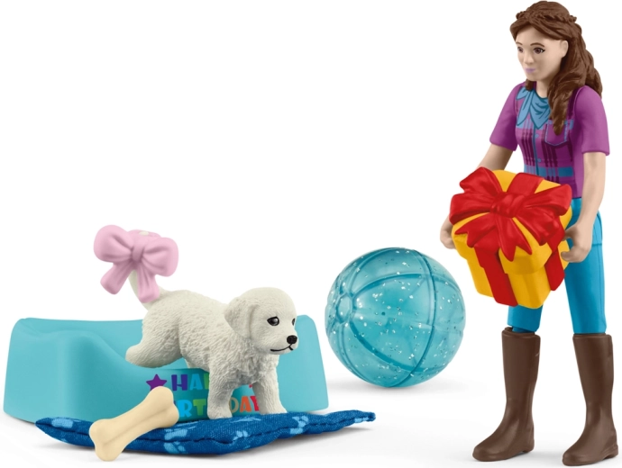 Schleich Pocket Set : fête d’anniversaire avec Lisa et son chiot