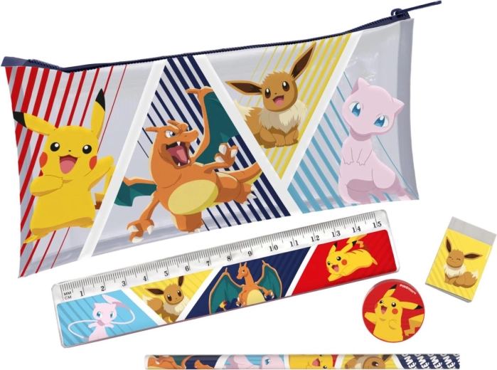 Trousse Pokémon avec fournitures scolaires