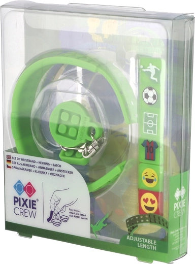 Pixie Crew coffret 3-en-1 football avec bracelet, porte-clés et badge