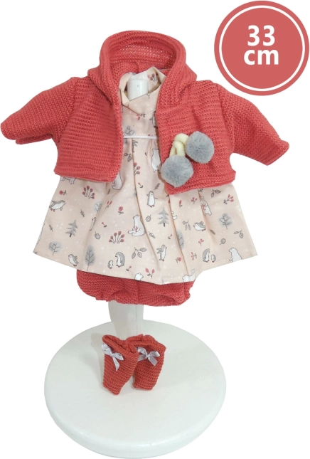 tenue pour poupée Llorens 33 cm, ensemble 4 pièces avec élastiques