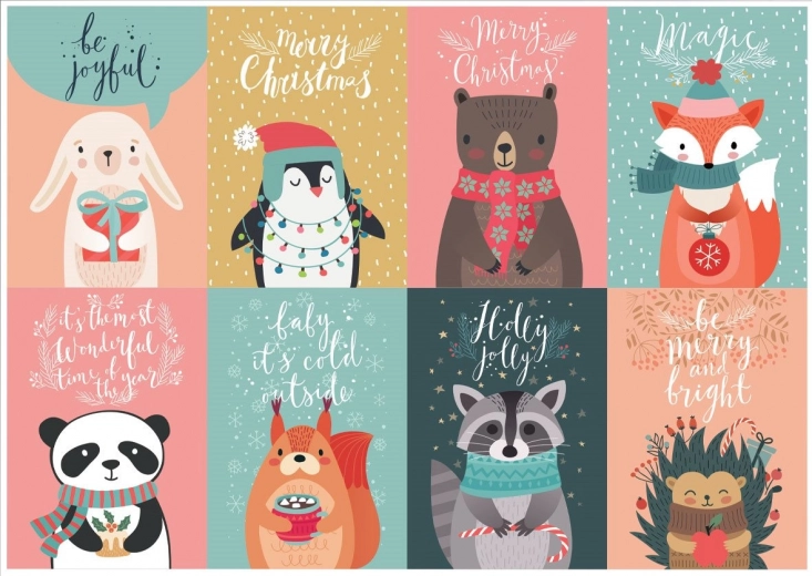 Puzzle cartes de Noël 1000 pièces YAZZ