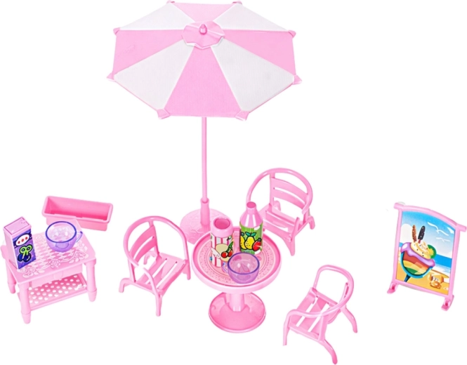 Espace extérieur avec parasol