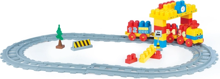 Coffret de train pour enfants 58 pièces