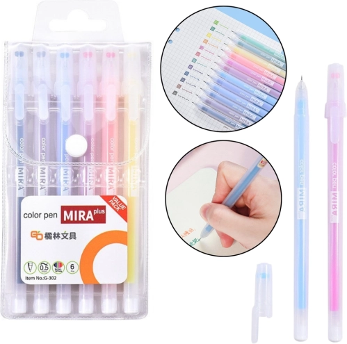 Set de stylos gel aux couleurs intenses, 12 pcs