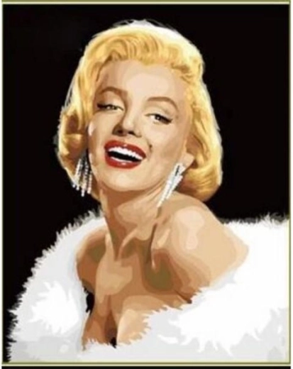 Tableau à peindre par numéros sur châssis 40 × 50 cm Marilyn Monroe