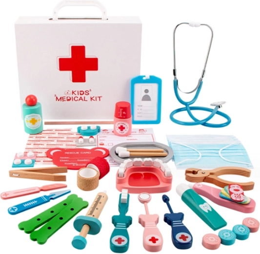 set de docteur en bois pour enfant