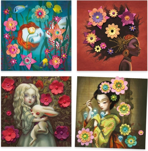 Quatre motifs artistiques à compléter