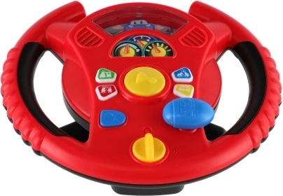 Contrôle réaliste : rotation du volant et boutons colorés