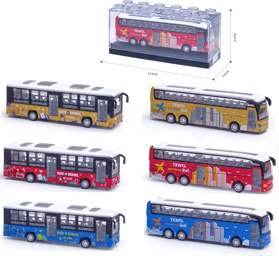 Modèle en métal d’un bus scolaire 1:64 avec portes ouvrantes