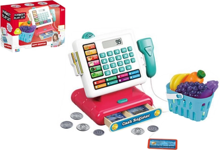 Caisse enregistreuse pour enfants – set de magasin avec accessoires