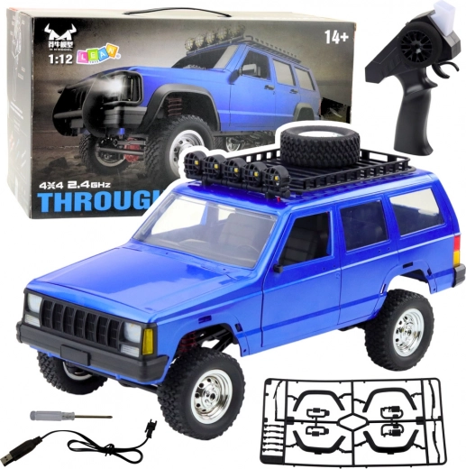 Voiture de course RC 4x4 MN78 bleue 1:12