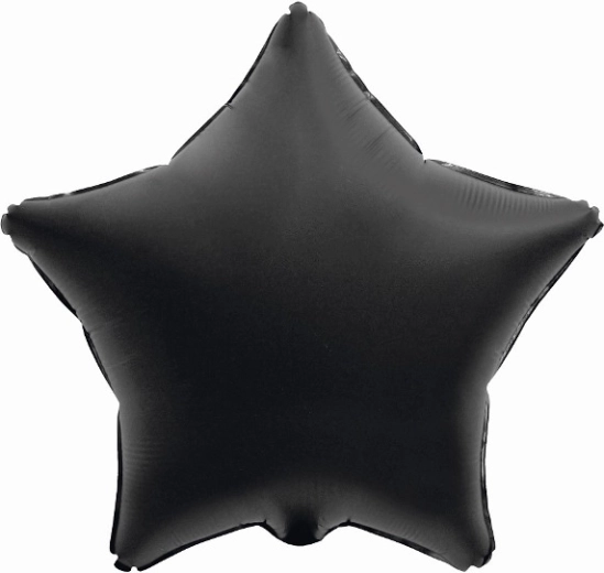 Ballon en aluminium étoile noir mat 44 cm